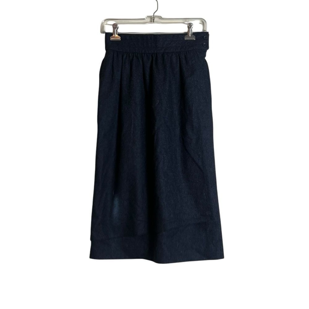 Escada Elegant dark grey 100% wool Midi‎ Skirt